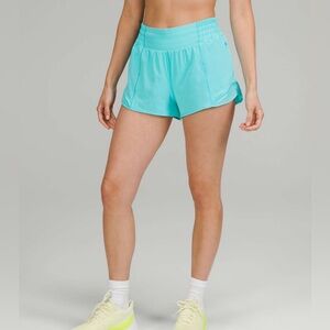 Electric turquoise 4 inch hottie hot lululemon shorts